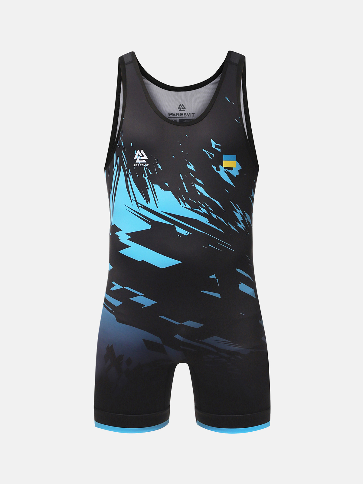 Peresvit Turmoil Adults Wrestling Singlet Blue Black, Photo № 8